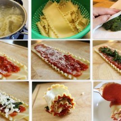 Spinach Cheese Lasagna Rolls