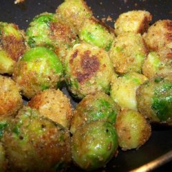 Cheesy Fried Brussels Sprouts