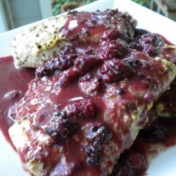 Mustard-Rubbed Pork Loin With Blackberry Mustard Sauce