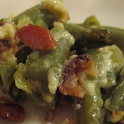 Baked Garlic Bacon Green Beans