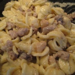 Orecchiette With Sausage, Beans, and Mascarpone