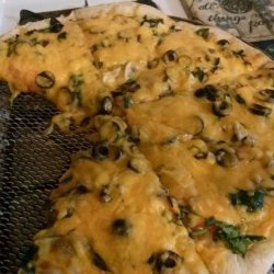 Spinach and Mushroom Pizza