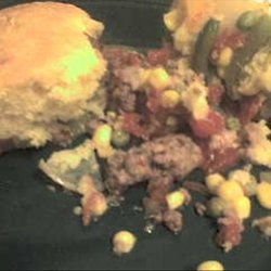 Sausage Veggie Cornbread Casserole