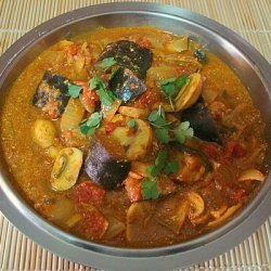 Masala Mushroom and Eggplant (Aubergine)