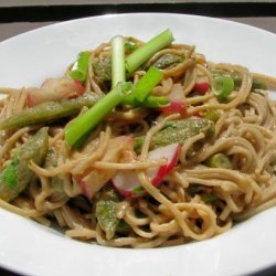 Snow Peas and Soba Noodles