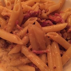 Penne in Cream Sauce with Sausage