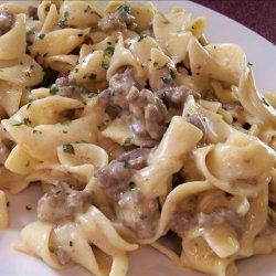 Cheesy Beef and Egg Noodles