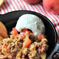 Peach and Raspberry Cobbler