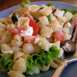 Greek Pasta Shells Salad