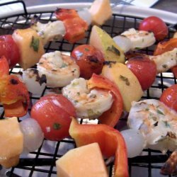 Shrimp, Cantaloupe  Kabobs