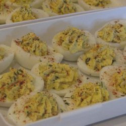 Lemon Caper Stuffed Eggs