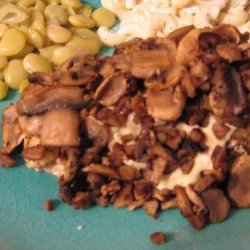 Walnut Chicken With Mushrooms in Creamy Mustard Sauce