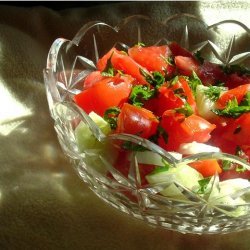 tomato, cucumber, & onion salad