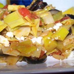 Leeks With Olives and Feta