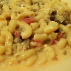 Sausage, Tomato, Macaroni and Cheese Casserole