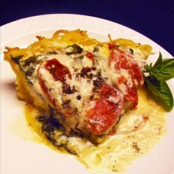 Spinach-Alfredo Pasta Pie