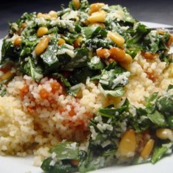 Baked Couscous With Tomato and Pesto