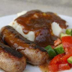 Brats With Beer Gravy -- Man Fuel