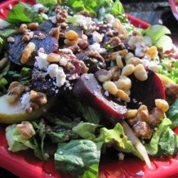 Roasted Beet, Pear and Feta Salad