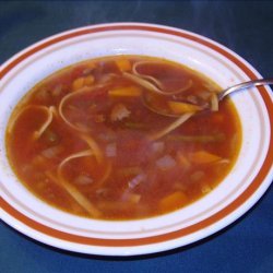 Hearty Beef Vegetable Soup with Noodles