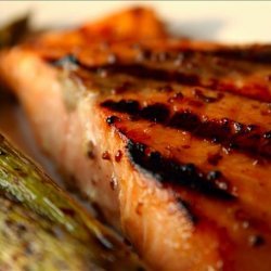 Sweet Mustard-Glazed Salmon for the Grill