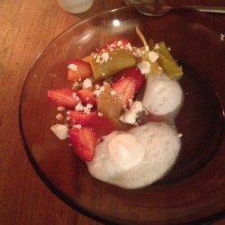 Strawberry Rhubarb Meringue Dessert