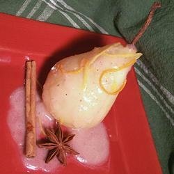 Poached Pears with Wine Vinaigrette