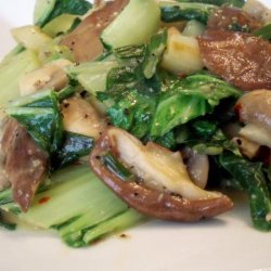 Sauteed Bok Choy With Mushrooms