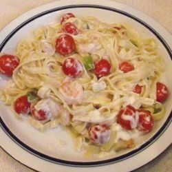 Healthy Shrimp and Pasta Alfredo