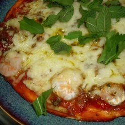 Indian-Style Shrimp Pizza With Mozzarella