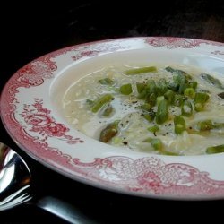 New England Soup Factory's Asparagus, Lemon, and Orzo Soup