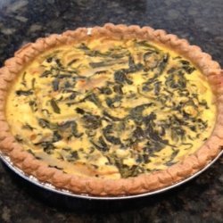 Spinach Quiche With Sun-Dried Tomato and Basil Feta Cheese