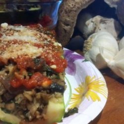 Mushroom and Spinach Stuffed Zucchini