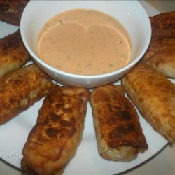 Reuben Egg Roll Wraps With Dipping Sauce