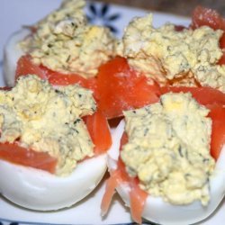 Smoked Salmon Stuffed Eggs