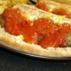 Ooey-Gooey Meatball Submarine Sandwich