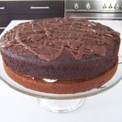 Banana Chocolate Fudge Layer Cake (Light)