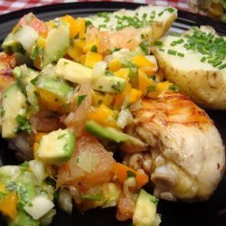 Grilled Chicken With Grapefruit Avocado Salsa