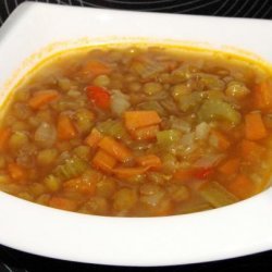 Ina Garten's  Lentil Vegetable Soup(Vegetarianized)