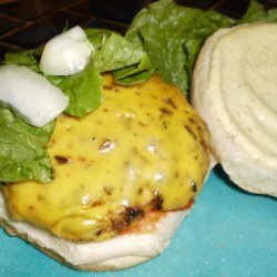 Smoky Beer Burgers With Creamy Mustard Sauce