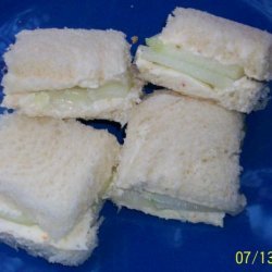 Cucumber and Cream Cheese Tea Sandwiches