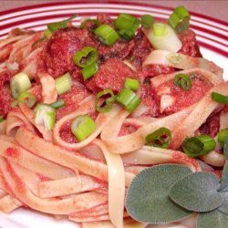 Fettuccine With Creamy Tomato Sausage Sauce