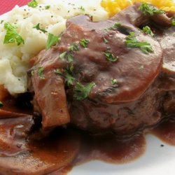 Satan's Salisbury Steaks With Mushroom Sauce