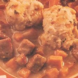 Cider Pork Stew With Cheddar Dumplings