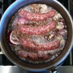 Bobby Flay's Beer-Simmered Bratwurst