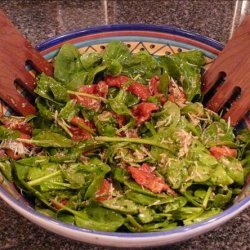 Slow Roasted Tomatoes With Baby Spinach & Pesto Dressing