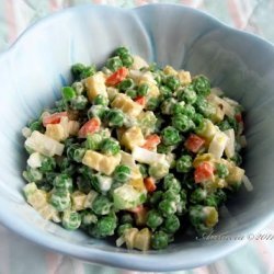 Easy Pea & Cheese Salad