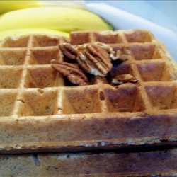 Sourdough Banana Nut Waffles