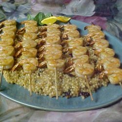 Citrus Macadamia Couscous with Grilled Shrimp