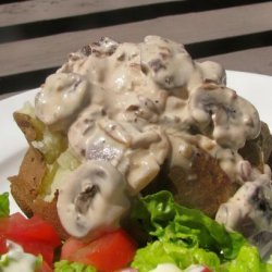Beef Stroganoff-Stuffed Potatoes